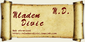 Mladen Divić vizit kartica